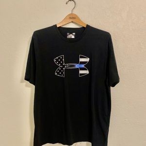 Under Armour Thin Blue Line Flag Shirt Size Large